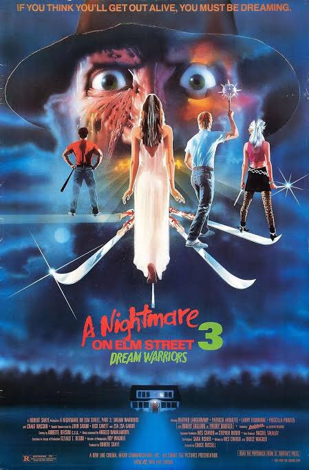 horror_80s's tweet photo. The “Welcome to prime time, bitch!” line in NIGHTMARE ON ELM ST. 3: DREAM WARRIORS was improvised by Robert Englund—after two takes of the scripted “This is it, Jennifer: your big break in TV” he ad-libbed the line on the third take. Director Chuck Russell put both in the film. https://t.co/8Ea7nzzcLp