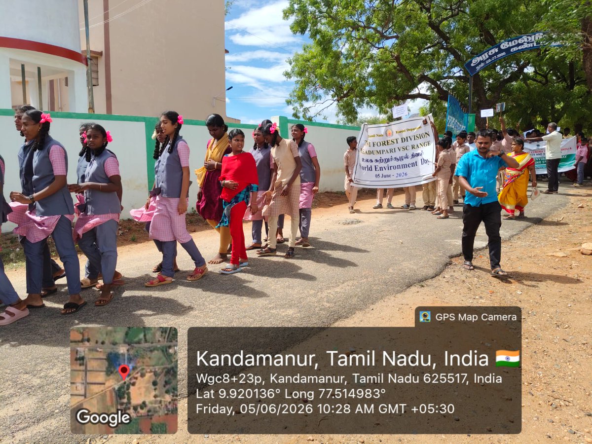 YuvaTheni's tweet photo. @MYBharatHQ MY Bharat Kendra Theni,in coordination with AAYouth &amp; Sports Club,Kadamanur,organized World Environment Day celebrations today. As part of the event,a sapling plantation drive,knowledge competitions,and a padyatra were conducted to promote environmental awareness. https://t.co/VEJ6GokPIQ