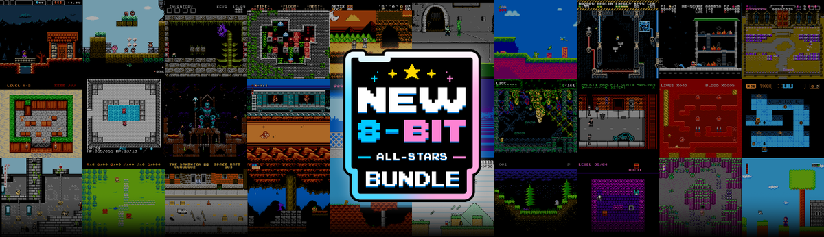 brizobst's tweet photo. The New 8-Bit All-Stars Bundle, a curated lineup of NES homebrew, is live!

Just want to extend thanks to all devs involved, and particular to @dale_coop , who did a ton of work helping organize this.

Grab it here: https://t.co/p1o20OLNyO

#N8ABundle #retro #indie #nes https://t.co/8JSPWG8ooG