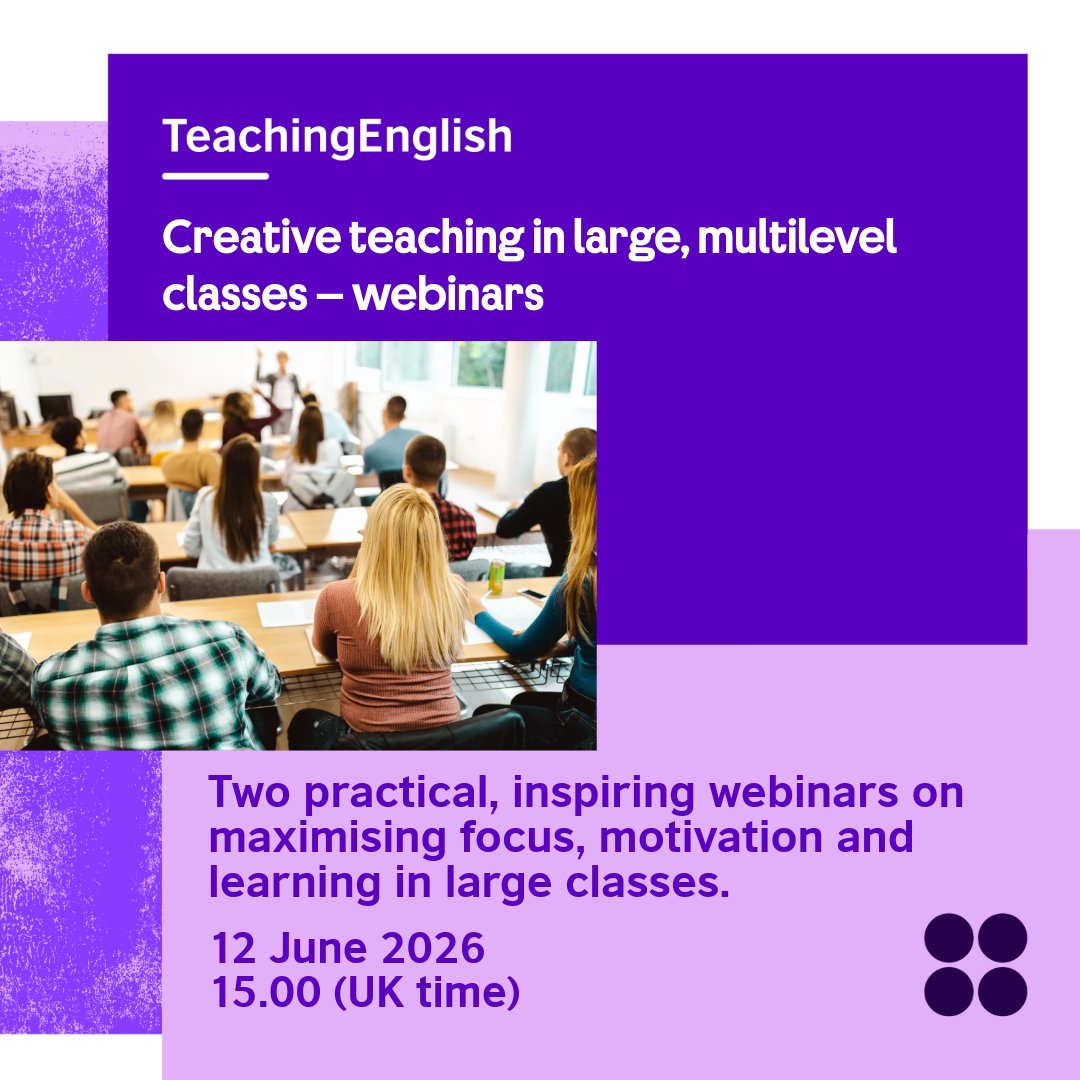 phBritish's tweet photo. Join us on 12 June 2026 for two practical, inspiring webinars on maximising focus, motivation and learning in large classes.
You can watch the event live on Facebook or YouTube, or register to join on Zoom.
🗓️ Date: 12 June 2026
15.00 UK time
👉 https://t.co/Ii4GY5Xt5T https://t.co/HYgWBZg4OM