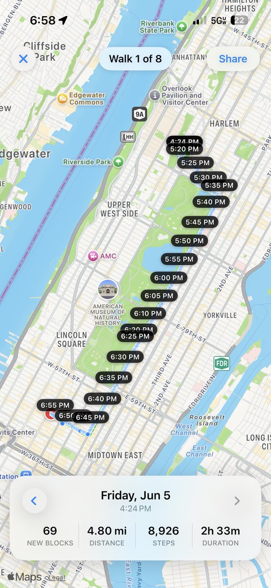 ben_beaudet's tweet photo. My new favorite app, WalkNYC, tracks all of the blocks you’ve walked, with 17,418 blocks to walk in NYC alone https://t.co/dtiyqvtr1S