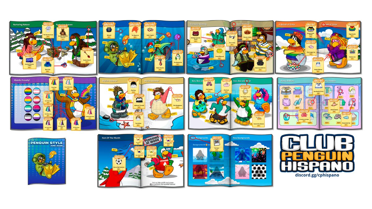 cphispano's tweet photo. ¡Ya disponible la guía en nuestro servidor del Penguin Style edición Junio - Club Penguin Journey! 
-> Encuentra la GUÍA COMPLETA en Discord y en Twitter.
Únete para descubrir todos los precios y secretos. https://t.co/iNLFC0tgrf <3
#clubpenguin #clubpenguinjourney #games https://t.co/e0IhWQPvTK