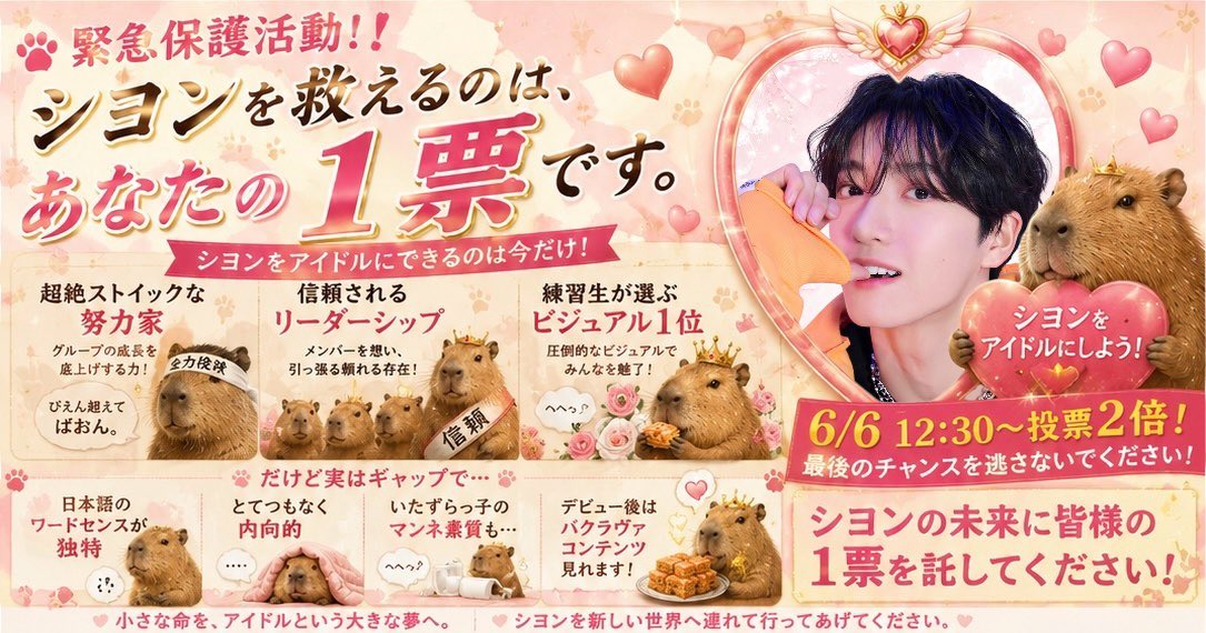 superstar_Kanon's tweet photo. 検索から失礼します🙇🏻‍♀️
#パクシヨン くんをおすすめさせてください！
現在、おそらくデビュー圏外です😭😭😭
1pick激弱なため、救済票も見込めません…
歌、ダンスともにAクラス、ビジュアルセンターで、グループに絶対必要なみんなの頼れるリーダーです🥲
異国の地で【最後】の挑戦をしてくれた彼の覚悟に応えてあげたいです。
よければ投票いただけると嬉しいです🥲