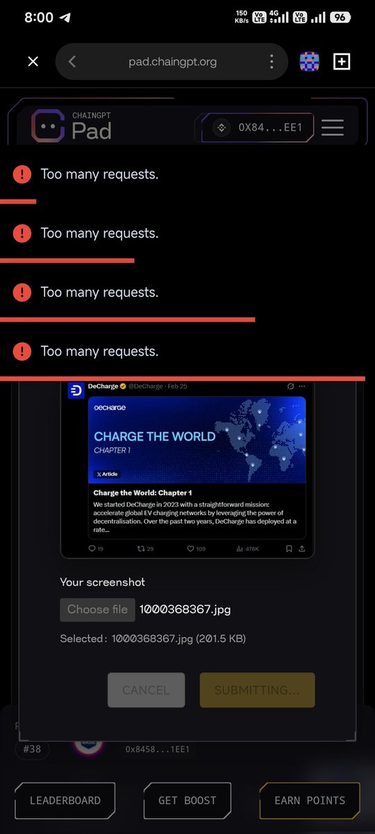 HelpYou_7398's tweet photo. @DeCharge Fix sir @DeCharge @Chain_GPT https://t.co/i1bQzAG834