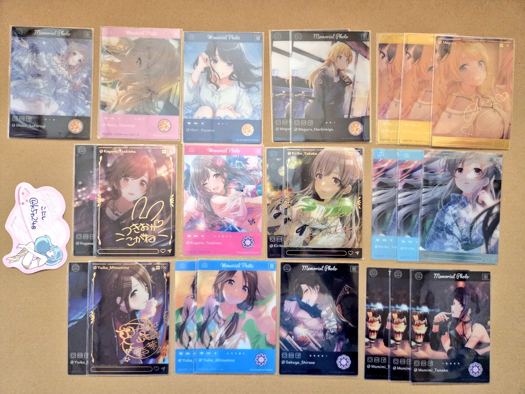 k5n24s's tweet photo. 【交換】シャニマス エモカ EMOCA

譲:画像1~4
求:画像5 SP、N共に求めてます。
     左上から順に求めてます。

SPは最上段のルカを最優先で求めてますので、物によってはお返事にお時間頂きます。SP同士、N同士のみ。
colorful、BLACKは求めてません。
纏めての交換だと嬉しいです。 https://t.co/cfv21fZAj4