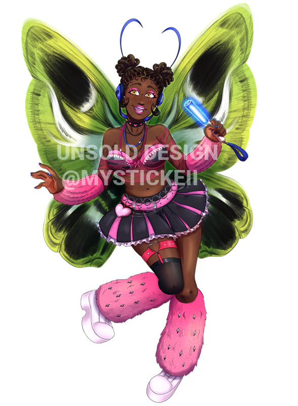 NegaNeon's tweet photo. Pretty Rave Butterfly 🦋💗 &amp; Harshcore Bikkuri Deathmoth 🐔💀  
Designer: Mystickeii
====== 
Starting Bid: 60 
Minimum Increase: 5 
AutoBuy: 150 https://t.co/FZsmdfEXdP