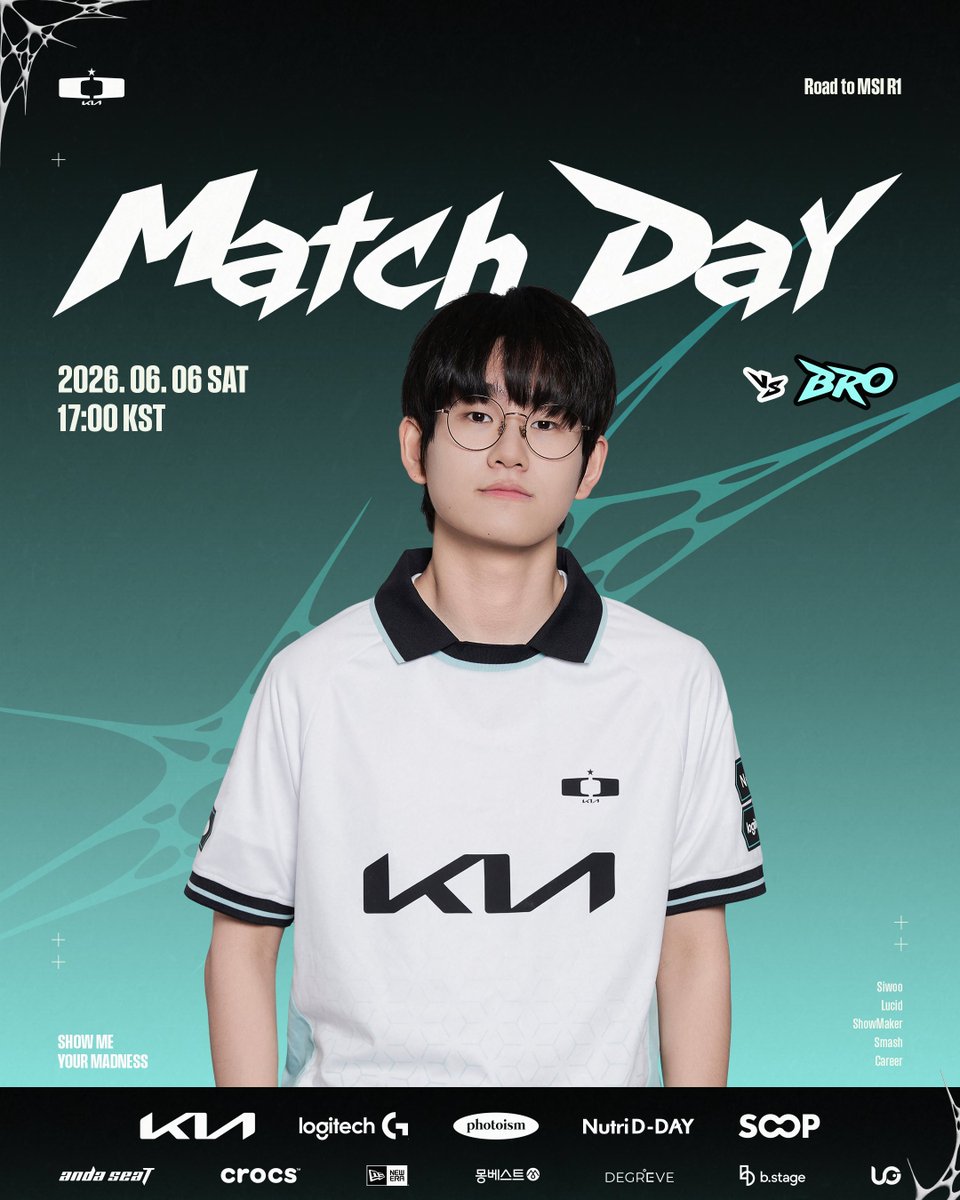 DplusKia's tweet photo. 𝙍𝙤𝙖𝙙 𝙩𝙤 𝙈𝙎𝙄 - 𝙍𝙤𝙪𝙣𝙙 𝟭
 
앞으로 쭉쭉🙌
Full steam ahead🙌
 
🆚 @Brionesports
⏰ 2026. 6. 6. 17:00 KST
📺 https://t.co/9wPgrF9lBI
 
#DplusKia #DKWIN #ShowMeYourMadness #LCK https://t.co/EZ1WbnCBjS
