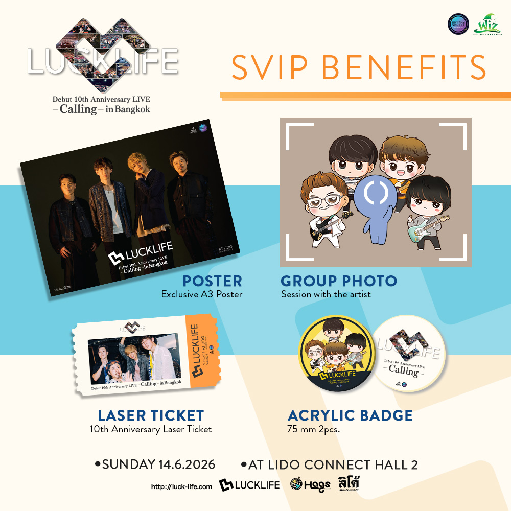 RhythmSphere6's tweet photo. ⏳ อีก 7 วัน! VIP หมดแล้ว 🔥 
#LUCKLIFE -Calling- in Bangkok 
🎫 SVIP 4,500 / GA 1,700 (VIP SOLD OUT) 
📅 14.6.2026 @ Lido Connect Hall 2 
ครบรอบ 10 ปีมีครั้งเดียว!

🎫ซื้อบัตรได้เลยที่ https://t.co/PGHKDGqt9N

#RhythmSphere #RS #bungoustraydogs #文豪ストレイドッグス #LUCKLIFEinBangkok #名前を呼ぶよ #namaewoyobuyo #文豪ストレイドッグス #文スト #bungosd #風が吹く街 #名前を呼ぶよ #ツルネ #食戟のソ #ファンファーレ #LiveConcert #ConcertOrganizer #ラックライフデビュー10周年 #Calling