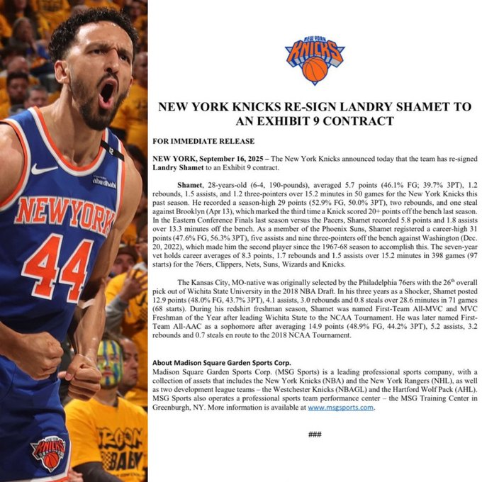 NBA_NewYork's tweet photo. 1 week before training camp https://t.co/Ztcc7MJzbP