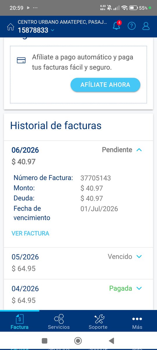 Earey7's tweet photo. @Defensoria_910 @TigoElSalvador @SIGETSV Hola muchas gracias cometar que @TigoElSalvador ya me envió la factura nueva y con sobre cargo cuando aún no me han dado respuesta del caso anterior adjunto foto https://t.co/KMtj5Gdc5s
