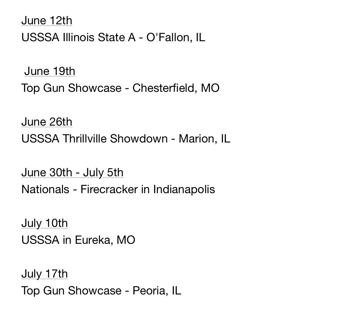 ReaganMath2027's tweet photo. Summer Schedule it out for the @CNaturals2027! Can’t wait to get back at it! https://t.co/q8amNKAGst