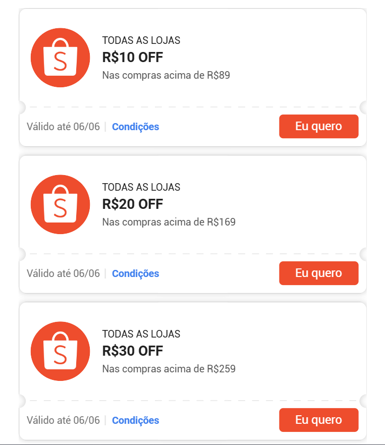 shrekbooksbr's tweet photo. ✨ NOVOS CUPOM SHOPEE #shopee66
🚨 CORREEEEEEEEE

➡️ R$ 10 OFF acima de R$ 89
➡️ R$ 20 OFF acima de R$ 169
➡️ R$ 30 OFF acima de R$ 259
➡️ R$ 50 OFF acima de R$ 399
➡️ R$ 100 OFF acima de R$ 739

🔗 RESGATE AQUI: https://t.co/bePj6hk6V5 https://t.co/GdprqQjf9T