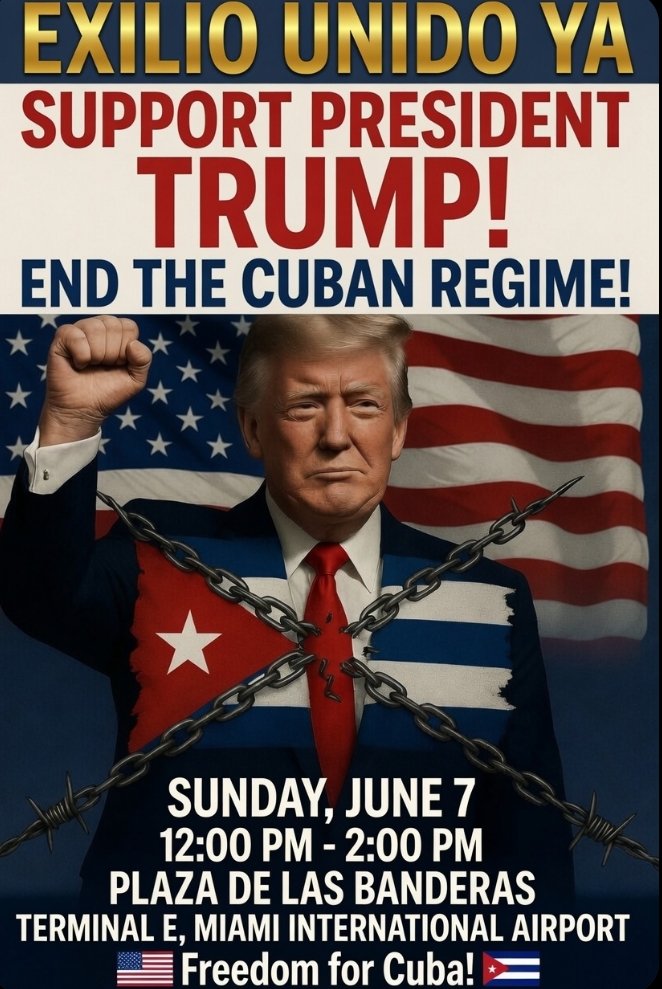 MercedesPerdig2's tweet photo. @cossiom @AlisAnticomu @MarioJPenton Repleto. MIRA. ESTE DOMINGO DE nuevo los comunistas en el aeropuerto de  Miami. A  ver si nos apoyan. Ahi estaremos. https://t.co/nQBAJIueeG