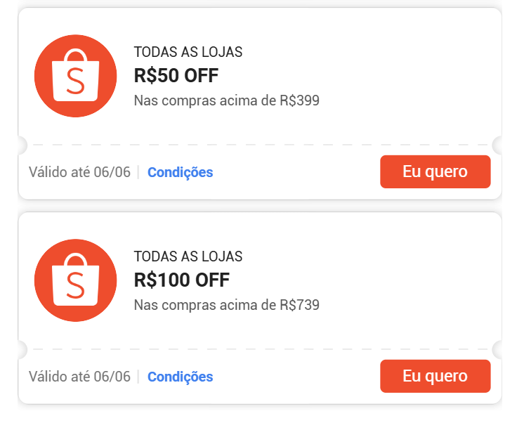 shrekbooksbr's tweet photo. ✨ NOVOS CUPOM SHOPEE #shopee66
🚨 CORREEEEEEEEE

➡️ R$ 10 OFF acima de R$ 89
➡️ R$ 20 OFF acima de R$ 169
➡️ R$ 30 OFF acima de R$ 259
➡️ R$ 50 OFF acima de R$ 399
➡️ R$ 100 OFF acima de R$ 739

🔗 RESGATE AQUI: https://t.co/bePj6hk6V5 https://t.co/GdprqQjf9T
