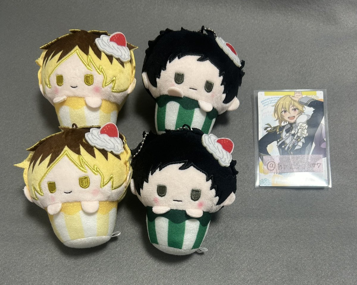 hr____077's tweet photo. 【交換譲渡】
ギヴン カップケーキたぴぬい 

譲　柊2 玄純2

求　同種真冬 立夏、異種秋彦 春樹 / 定価

柊は玄純と合わせてのお取引のみ。玄純のみ単体〇
異種について、アニメ柄は求めておりませんのでお断りさせて頂きます🙇‍♂️
郵送もしくは大阪手渡し可能です🫧 https://t.co/p1cD49smx7