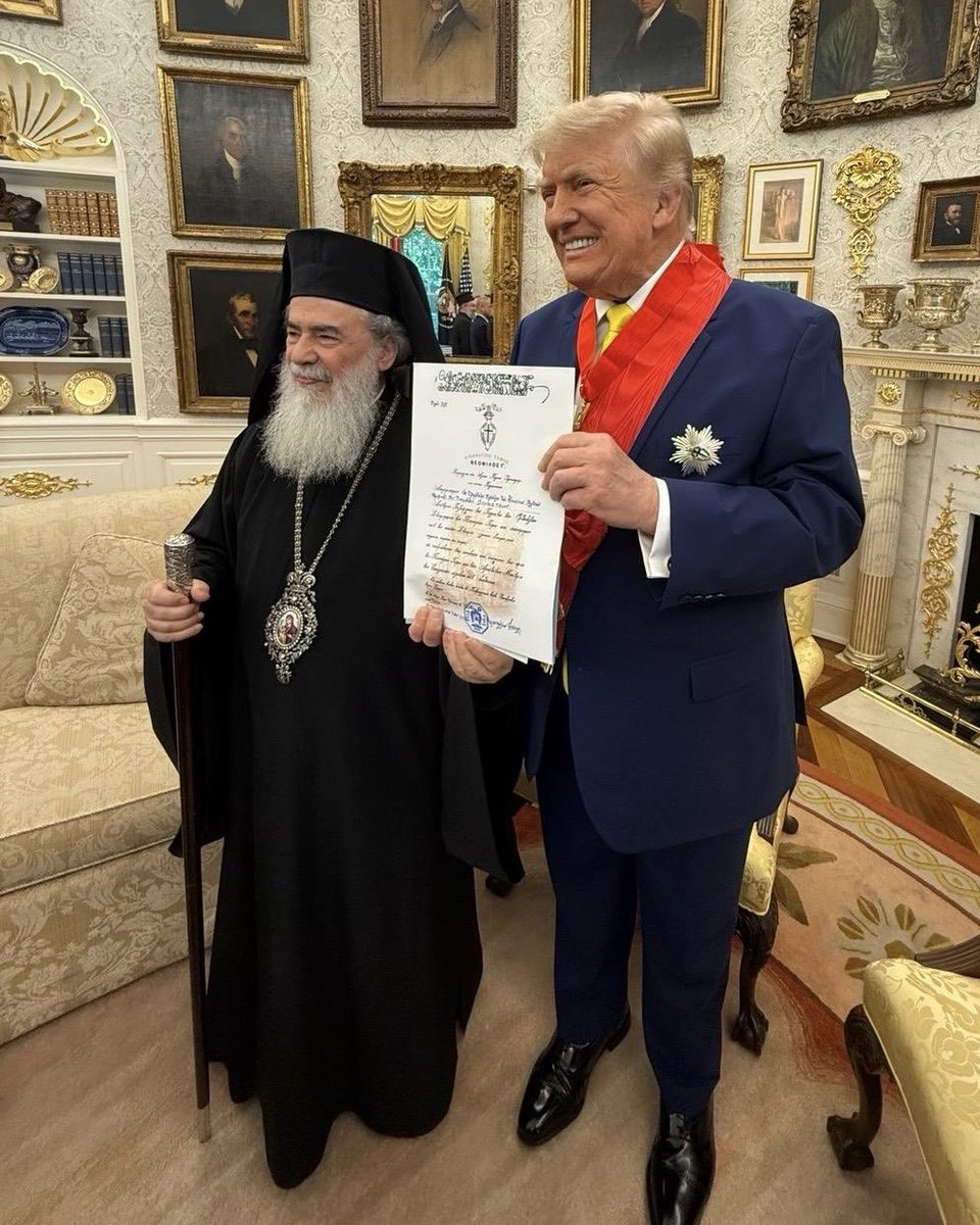 chunguskitten's tweet photo. Imagine the pressures at play here…

An Arab Orthodox Patriarch is one of the single greatest fears of the Zionist project https://t.co/s96qLtDDdO