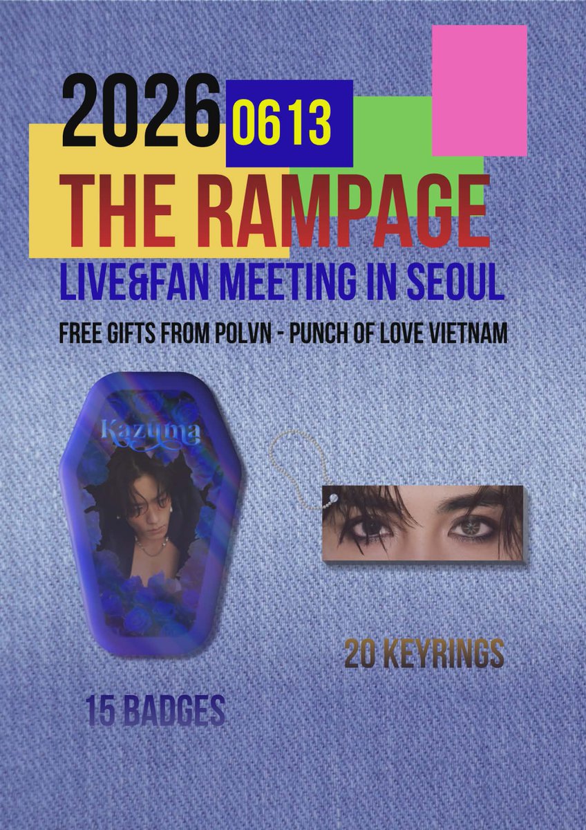 KloverRavers's tweet photo. [𝐅𝐑𝐄𝐄𝐁𝐈𝐄𝐒] 𝟐𝟎𝟐𝟔 𝐓𝐇𝐄 𝐑𝐀𝐌𝐏𝐀𝐆𝐄 𝐋𝐈𝐕𝐄 &amp; 𝐅𝐀𝐍 𝐌𝐄𝐄𝐓𝐈𝐍𝐆 𝐢𝐧 𝐒𝐄𝐎𝐔𝐋 

📆 13 Jun 
⏰ 10:00
🏫YONSEI UNIVERSITY MAIN AUDITORIUM

Seeya~~ (ʘᴗʘ✿)

#THERAMPAGE https://t.co/o0q8T89m42