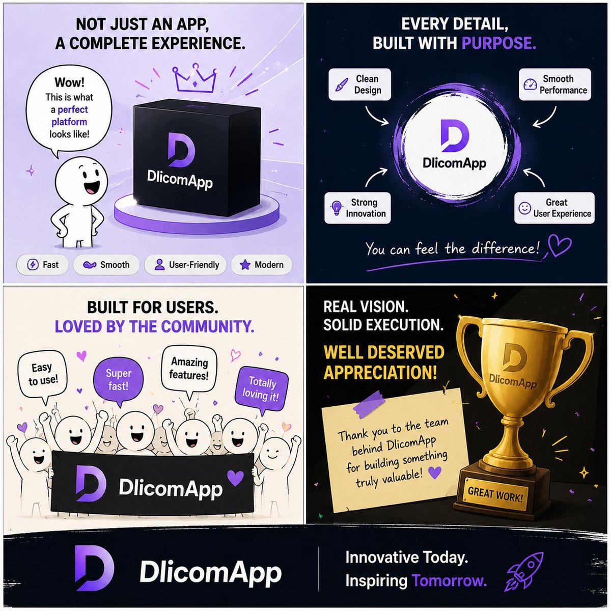 BDnafi2550's tweet photo. @DlicomApp is a truly well-designed and forward-thinking digital platform.
Fast , smooth, and user-friendly — every detail reflects quality and innovation.A simple yet powerful experience that feels modern and seamless.Definitely a project worth appreciating 🚀#DlicomApp #Web3‌‌ https://t.co/CHqOBzrbUz