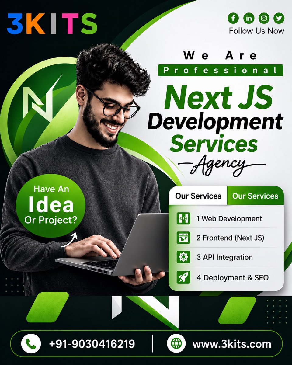 3kitss's tweet photo. Looking for a Next.js development company in Hyderabad?
3KITS builds fast, scalable, and SEO-friendly Next.js applications that deliver superior performance.
https://t.co/FvUTPrdKGa
#NextJSDevelopment #WebDevelopmentCompanyHyderabad #ReactJSDevelopment #WebsiteDesigner #3KITS https://t.co/TppDGJcHan
