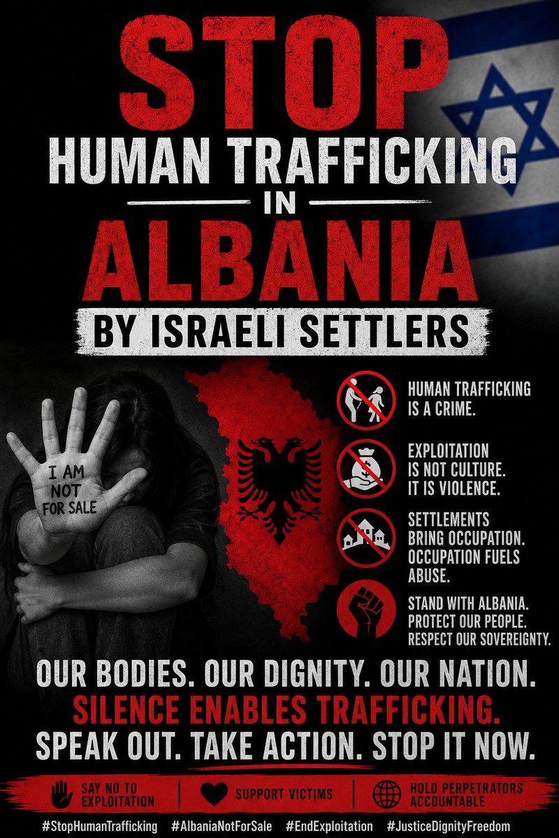AFRICANDEMOC's tweet photo. Stop selling Albanian small kids 
Edi Rama is a ring leader 
Arrest Edi 
Arrest Netanyahu https://t.co/g750ZQFCU3