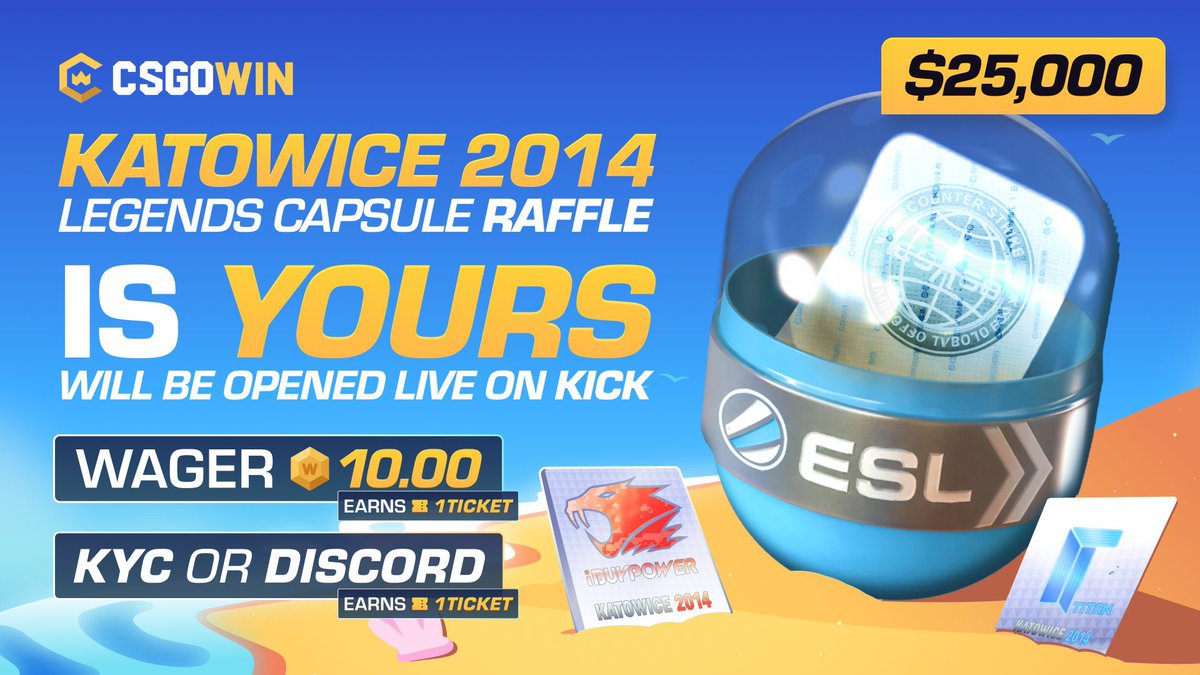 Blokescody's tweet photo. A $25,000 KATOWICE 2014 CAPSULE giveaway is happening on CSGOwin! It is one of the rarest items on the site. 👀

💰 To enter this $100 giveaway:
- Follow @CSGOWincom & @Blokescody 
- RT, Like & Tag a friend below 👇🏽

Ends in 7 days 🎁

Also giving away $2000, 3 Free Cases & 5% deposit bonus on code “blokes”!! 

https://t.co/2MvRjm0LhO