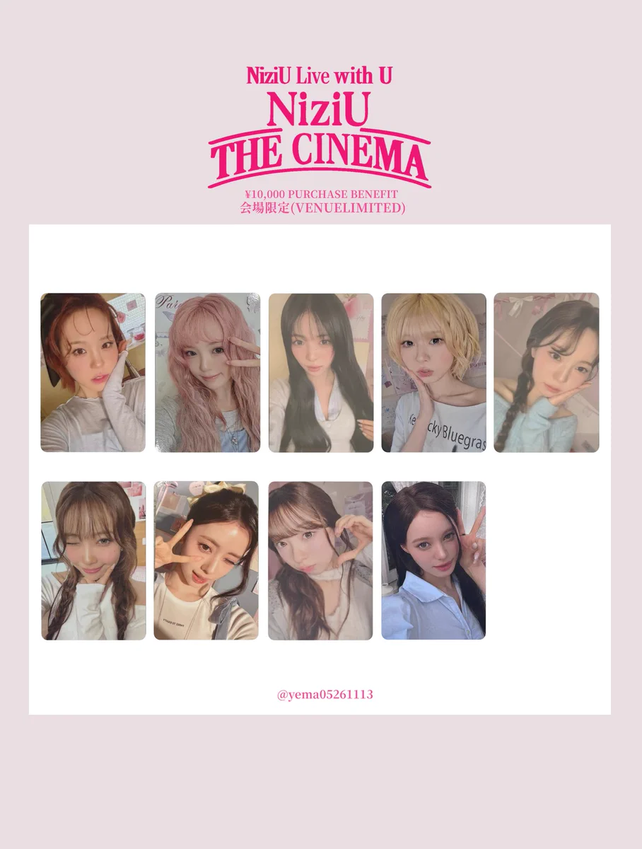 NiZiU トレカ　画像更新しました yema در X: «【✦🩵 NiziU Live With U 2026 THE CINEMA グッズ 1万円