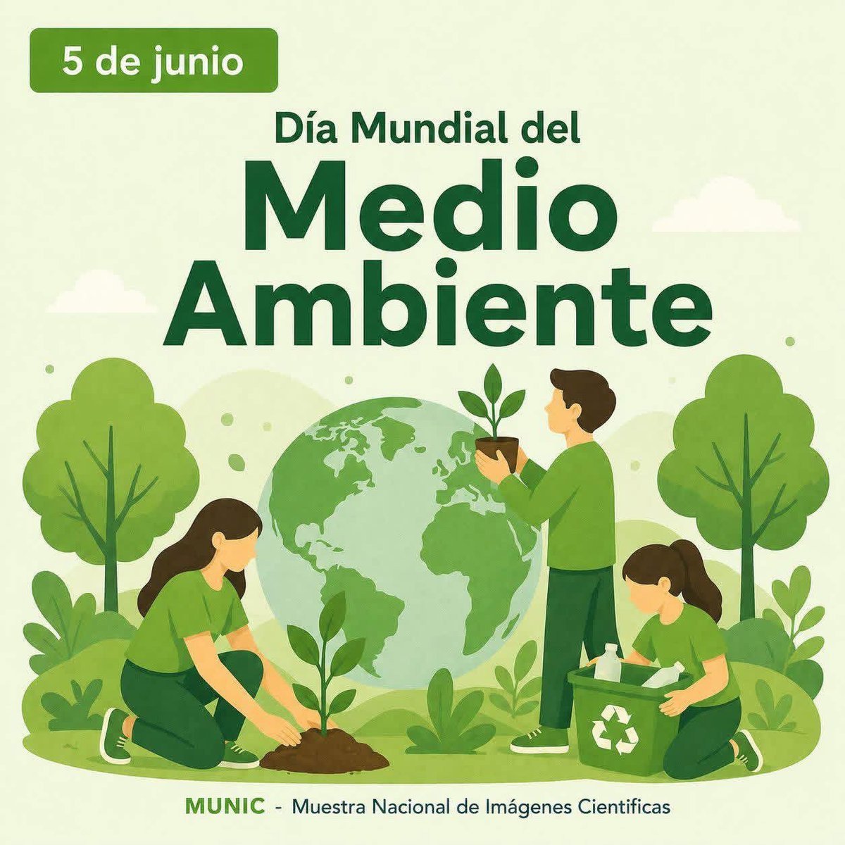 MuestraMunic's tweet photo. 🌱 Hoy nos invita a reflexionar sobre el impacto de nuestras acciones. La ciencia demuestra que conservar los ecosistemas es fundamental para el equilibrio del planeta y el bienestar de las futuras generaciones.

#MUNIContigo #MuestraMUNIC #MedioAmbiente https://t.co/1KwywBRi18