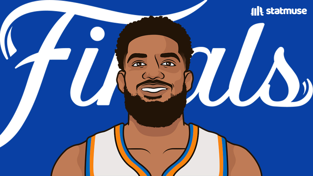 statmuse's tweet photo. First player in Knicks history with

20+ points
10+ rebounds 
2+ threes

in a Finals game. https://t.co/MH76CxrI4M
