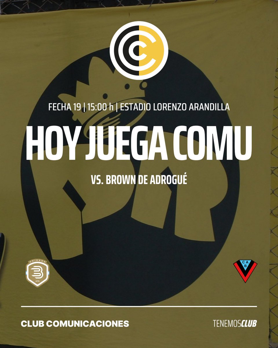 clubcomu's tweet photo. 💛 #HoyJuegaComu 🖤 https://t.co/L4vZfm2Kgq