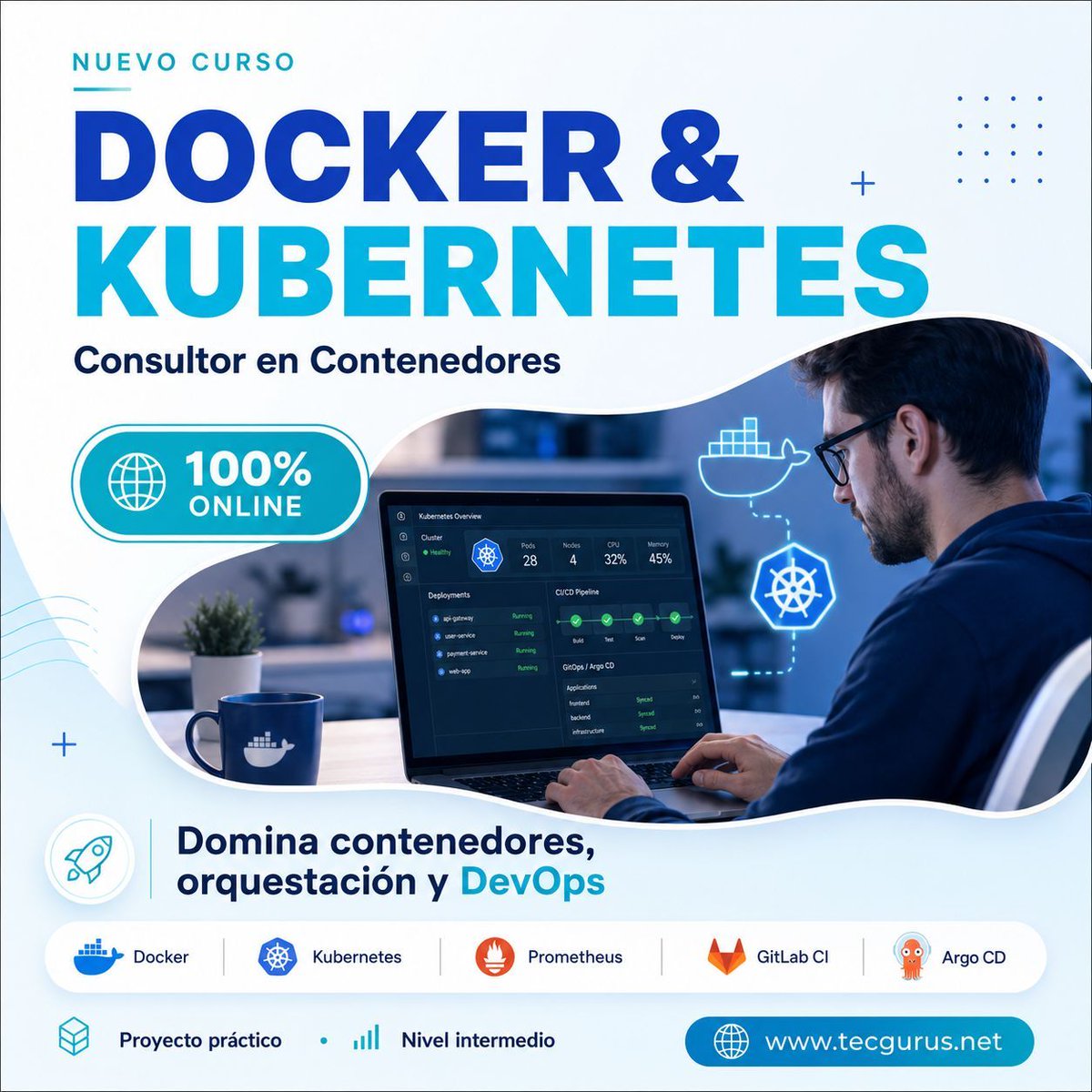 tecgurusnet's tweet photo. ⚙️ En Consultor en Contenedores Docker & Kubernetes aprenderás desde la base hasta el uso práctico de contenedores y orquestación.
👉 Escríbenos y recibe el temario. contenedores https://t.co/KLmTzcJT8h
#Kubernetes #Docker #DevOpsEngineer #FullStackDeveloper #Backend https://t.co/hd8miUer2U