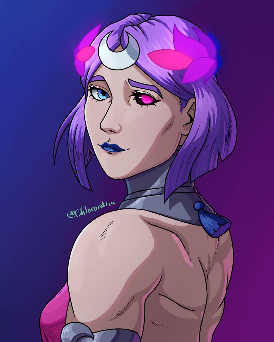 Chlorondria's tweet photo. Melinoe for pride month 🏳️‍🌈, including a bi color scheme #hadesgame https://t.co/132Orfhe9F