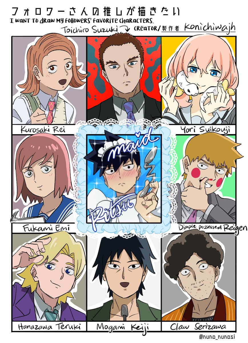 konichiwaJH's tweet photo. I drew my followers' favorite characters~ https://t.co/fFe24Fgfvl