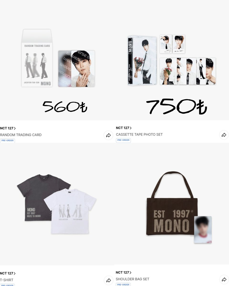 HoncaPocaa's tweet photo. Nct 127 satış 
JAEHYUN FANCON-MONO MERCH
KR-INA-TR 
Türkiye'ye gönderilen kargolar hariç https://t.co/L4tJH17KPF