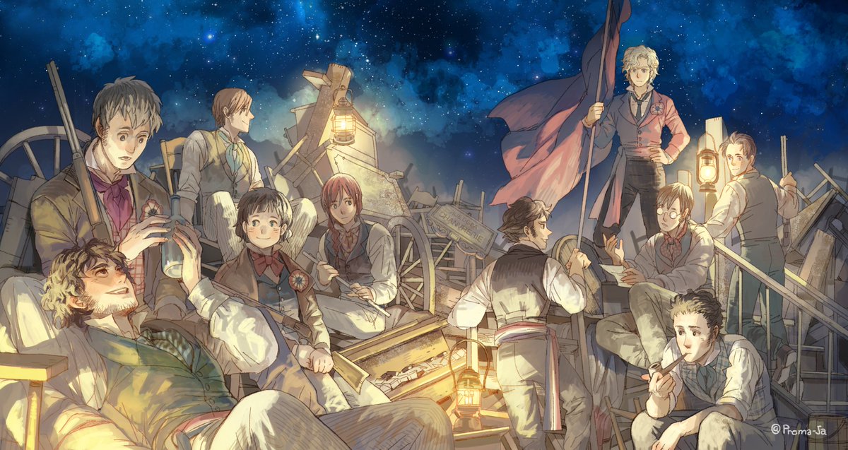 prema_ja's tweet photo. Happy Barricade Day 🇫🇷
Les Mis fanart, old work from 2014 https://t.co/5f5nOqqM1l