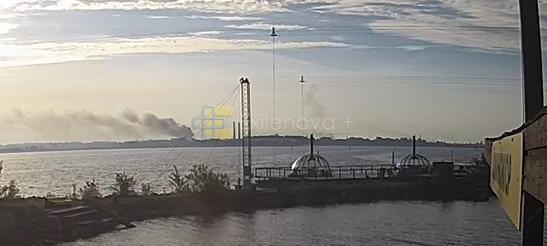 NOELreports's tweet photo. Ukrainian drones attacked Leningrad region, with explosions reported in St. Petersburg, Kronstadt and other settlements. The regional governor claimed 86 drones were downed over the region. Thick black smoke was reported near the Kronstadt Marine Plant and Naval Base after reports that Ukrainian drones broke through Russian air defenses around St. Petersburg. #Russia