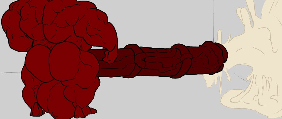 Demonstudgiant's tweet photo. "UGH~ Mmph~ Me so HONRY!" 

He was Perkins off furiously, each time his balls clenched, his cock and balls grew. 

"NEED TO UNLOAD! NEED! NEED!" 💢" https://t.co/6BB8xOznaz