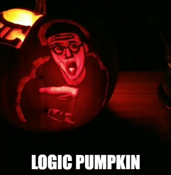 wolfgamerXDfort's tweet photo. Who else making a Logic pumpkin this Halloween. I know I am https://t.co/g7waZDtat9