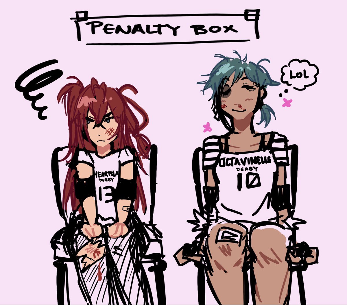 chocomoe's tweet photo. derbygirls doodle #twst女体化 https://t.co/NNpoITowKJ