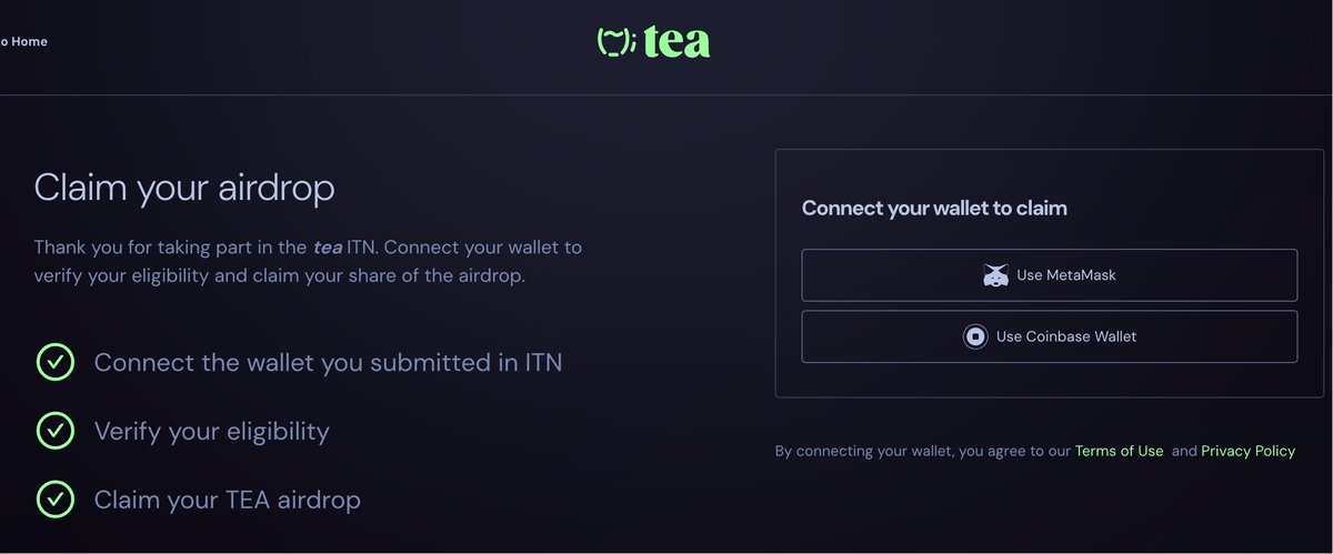 Crypto_He's tweet photo. 🪂查 Tea Protocol 的空投！

🔗https://t.co/UY4N1DkZlI

链接钱包
查询是否满足资格

@bcgame https://t.co/2FLUh32RNI
