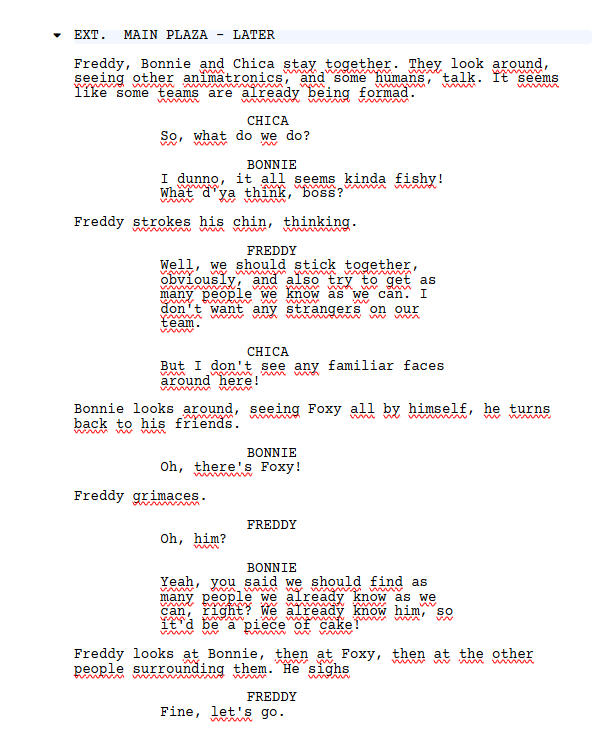 ToyChuddy's tweet photo. // I've been writing this Frickbear's fic (in screenplay format because yes) so stay tuned for it! I can't say I'm a very good writer, but it's fun

#FiveNightsatfrickbears3 #fnaf #frickbears #toyfreddy https://t.co/DVnkklBPlr