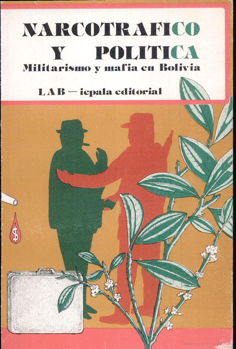 ElTopDe's tweet photo. Lista de los 30 principales narcotraficantes de #Bolivia para 1982, de acuerdo al libro "#Narcotráfico y política. Militarismo y mafia en Bolivia".

Sería útil contar con una lista actualizada al 2026, aunque sabemos que muchos de esos apellidos se repetirían, como los Nallar https://t.co/m6ZMPrUsdc