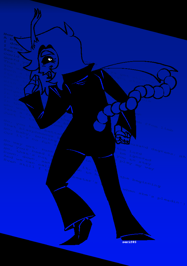 serif0S's tweet photo. god disobedience is so good its been stuck in my head on loop so naturally had to draw interloper doin' the pose n whatnot :o) https://t.co/a2H1qTBrAe