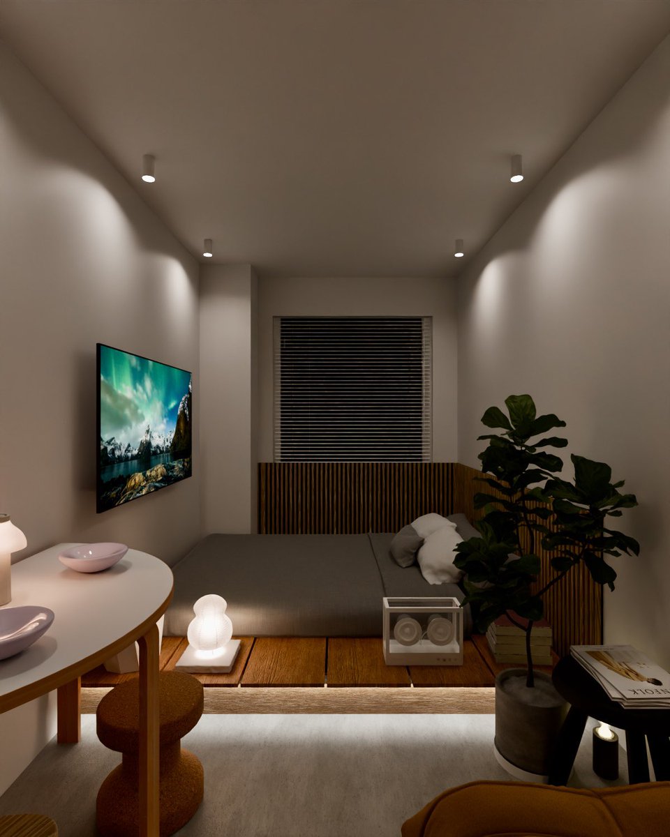 ibashodesign's tweet photo. 約５畳、一人暮らしインテリアメモ https://t.co/p84HhkeNvW