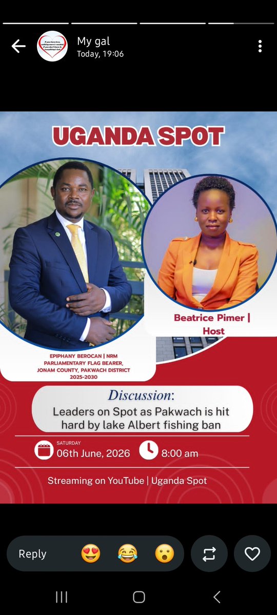 ugandaspot3's tweet photo. Few minutes away...
On our YouTube channel https://t.co/Vu1wXR0HWk

@BerocanEpi 
@PimerBeatrice 
@egshooters on the 📷 https://t.co/0HLUSkhrgw