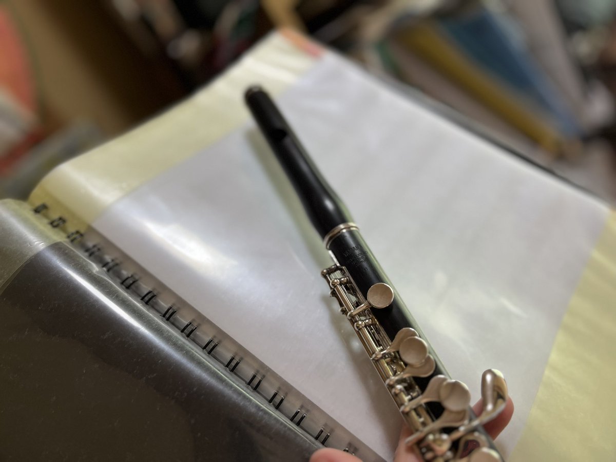 mie6022's tweet photo. 久しぶりにピッコロが吹きたくなり
フルート練習せずピッコロで遊んだ。
超〜久々に吹いたわりには楽しく吹けた
けど、、
もうちょいやれる。
人の前で吹けるほどではない。
昔はピッコロ吹きのmie だったのに。

ピッコロをオーバーホール出したら
もっと吹きやすいだろうな〜と、
楽器のせいにする。 https://t.co/ZKG7MZfo0x