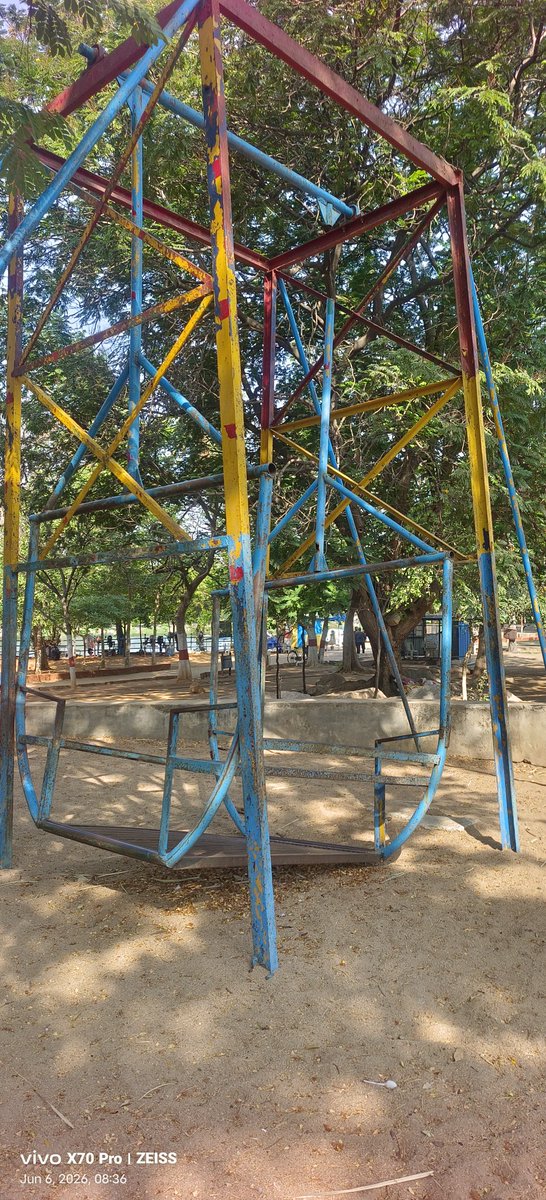 RamagiriHari's tweet photo. Where do kids play?Our colony play areas are blocked by cars &amp; commercial encroachments.Even when we take them to Indira Park, the play equipment is broken &amp; disappointing! @GHMCOnline @ZC_Secunderabad Please restore our neighborhood playgrounds! #HyderabadKids #PlaygroundSafety https://t.co/4D0naSmnvb