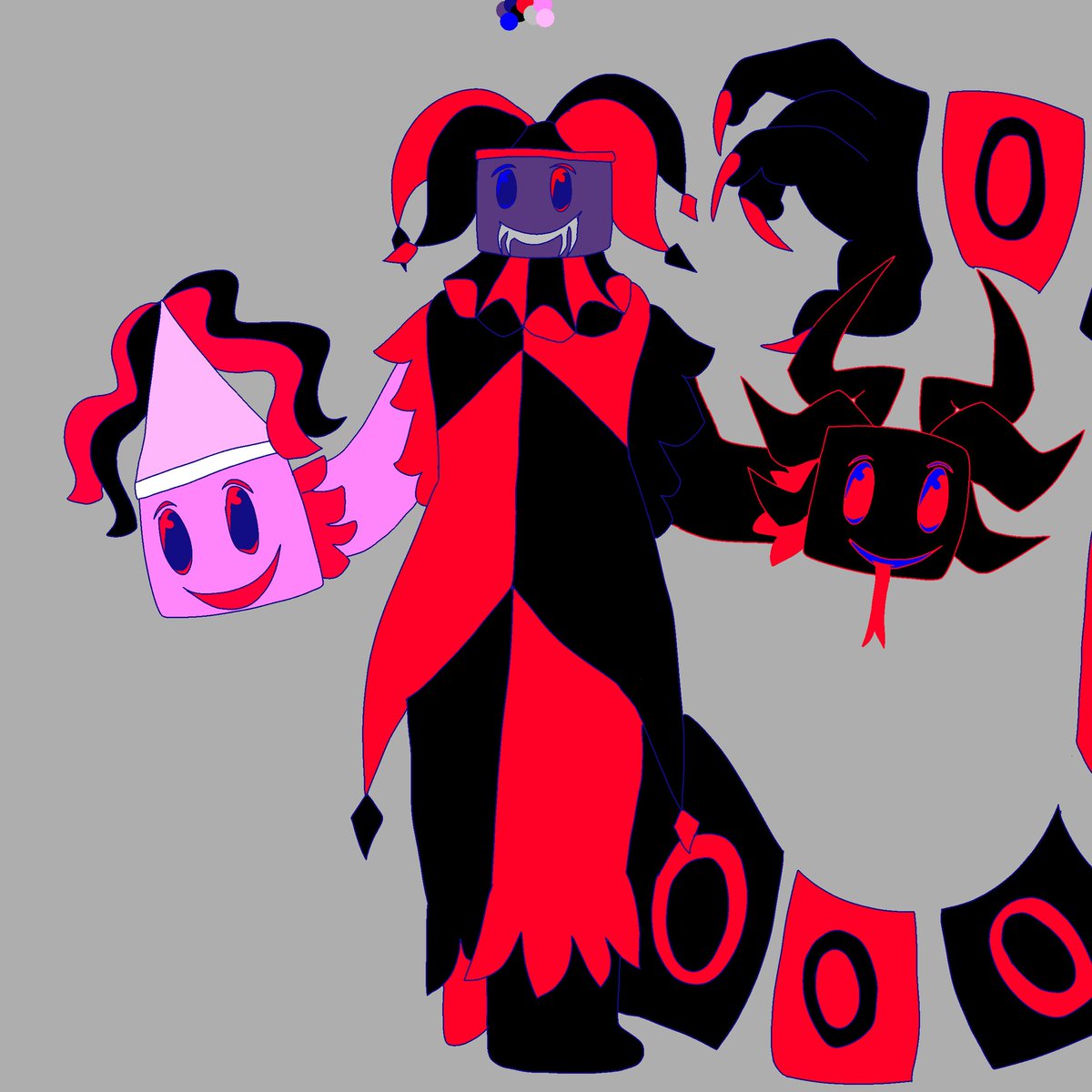 WinningSmil3's tweet photo. Jester dude who genuinely has no name LUL design is slightly inspired by one of @goldendeiity ocs so yes im crediting them 

Now ima go jump off a cliff (not really) https://t.co/O37xKVr2cF