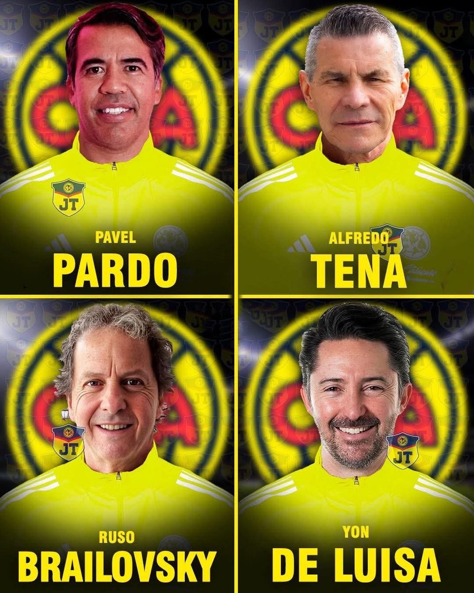 El_Hincha12's tweet photo. 🚨¡ÚLTIMO MOMENTO!🚨 

Santiago Baños ❌ dejará de ser presidente deportivo del América y se filtra la lista de 4 candidatos impuestos por el patrón Emilio Azcárraga para sustituirlo:

🇲🇽 Pável Pardo
🇦🇷 Daniel ‘Ruso’ Brailovsky 
🇲🇽 Alfredo Tena
🇲🇽 Yon de Luisa Plazas 

El comité encargado de elegir al nuevo presidente, tendrá 2 juntas en los próximos 15 días para elegir al sucesor de Santiago Baños. 

¿Quién es la mejor opción para llevar al América al éxito?🏆🦅