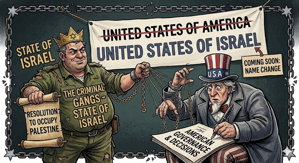 hamidakaak's tweet photo. The ultimate historical irony: The forces that occupied #Palestine now pull the strings in Washington
​Modern colonialism isn't military—it’s political and ideological At this rate, the "United States of America" might soon become the "United States of Israel
​Sovereignty lost.🇺🇸 https://t.co/7KGLZWnvNZ