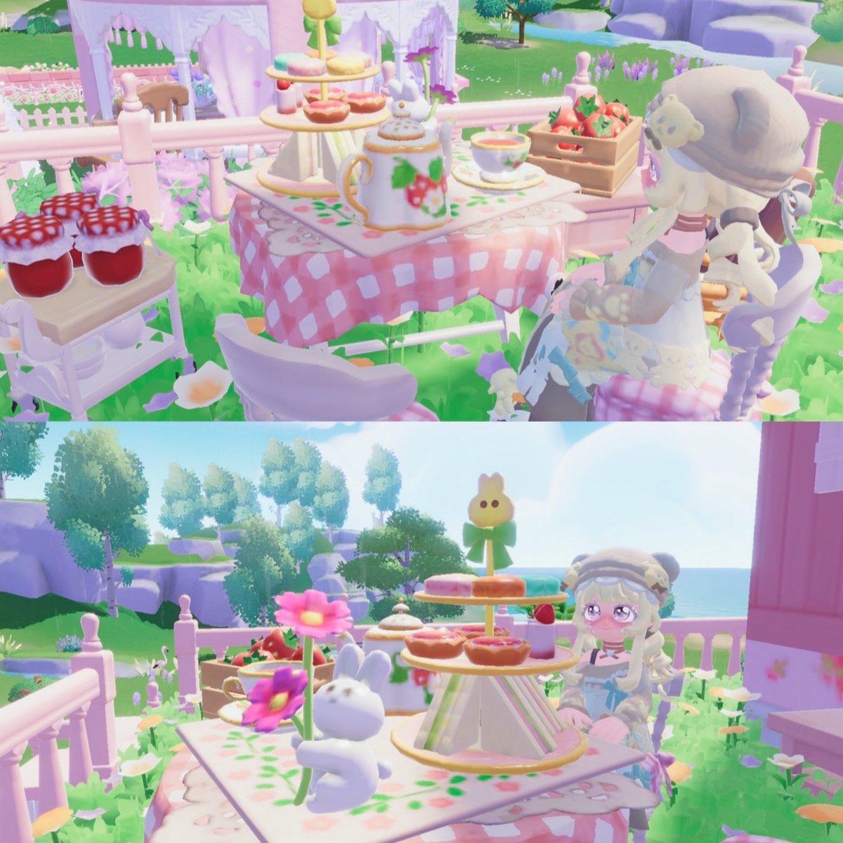 ichigo_vrc's tweet photo. 𝐒𝒕𝒓𝒂𝒘𝒃𝒆𝒓𝒓𝒚 𝐀𝐟𝐭𝐞𝐫𝐧𝐨𝐨𝐧𝐓𝐞𝐚 🍓🐇🫖
#ハートピア 
#heartopia https://t.co/GA1SXbAnky